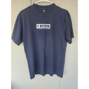 Hurley T-Shirt  Freedom Company Men's Medium M Dark Blue 100% Cotton  Top